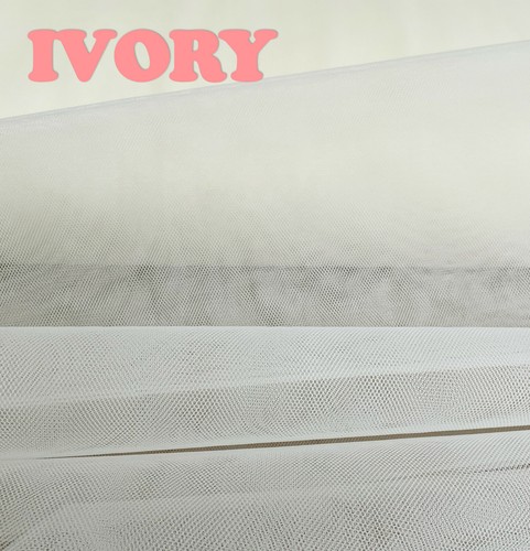 Stiff net fabric ivory - stiff,