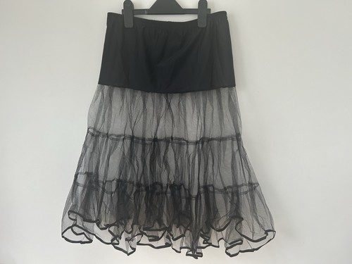 Black net petticoat - black, with