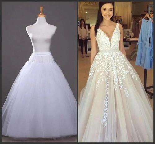 White tulle wedding petticoat - white,