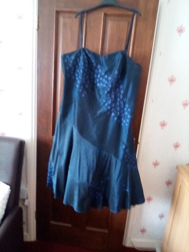Blue evening dress 50s style